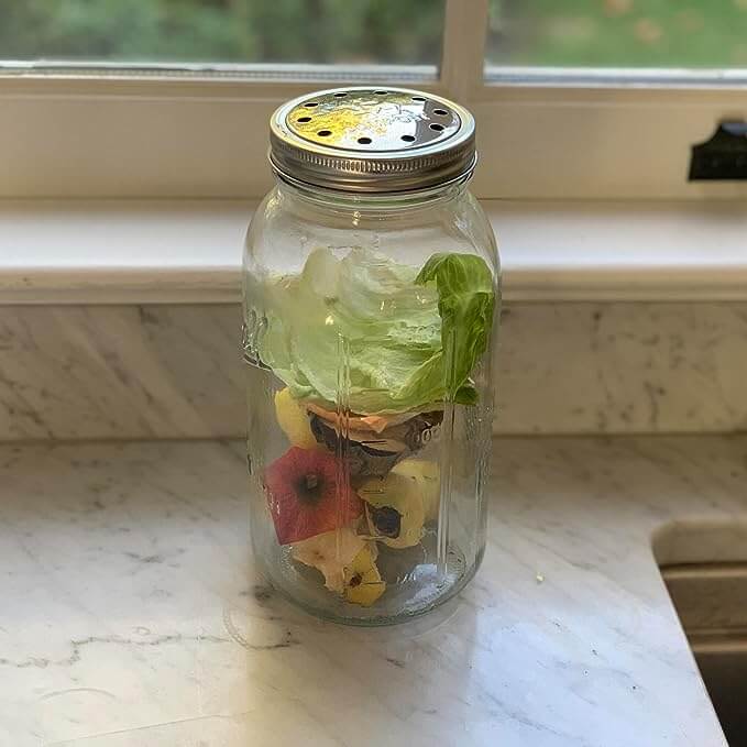 Compost Lid Insert for Wide Mouth Mason Jars (Ring/Jar Not Included) | Jarware