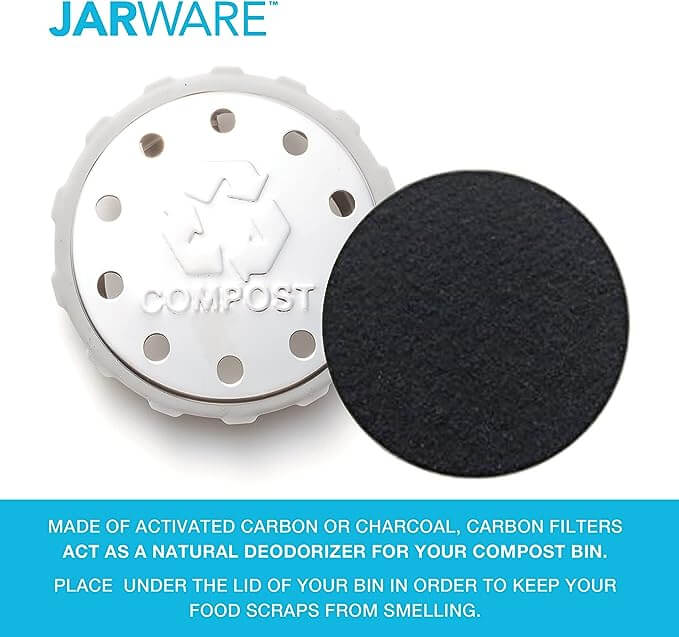 Compost Lid Insert for Wide Mouth Mason Jars (Ring/Jar Not Included) | Jarware