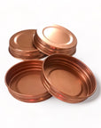 Rustic Copper Finish Mason Jar Lids Set of 4 (Wide Mouth - Jars Not Included)