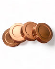 Rustic Copper Finish Mason Jar Lids Set of 4 (Wide Mouth - Jars Not Included)