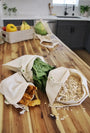 Reusable Cotton Muslin Bulk Bag Set for Dry Bulk Goods