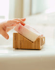 Slanted Bamboo Draining Soap Dish | Zefiro