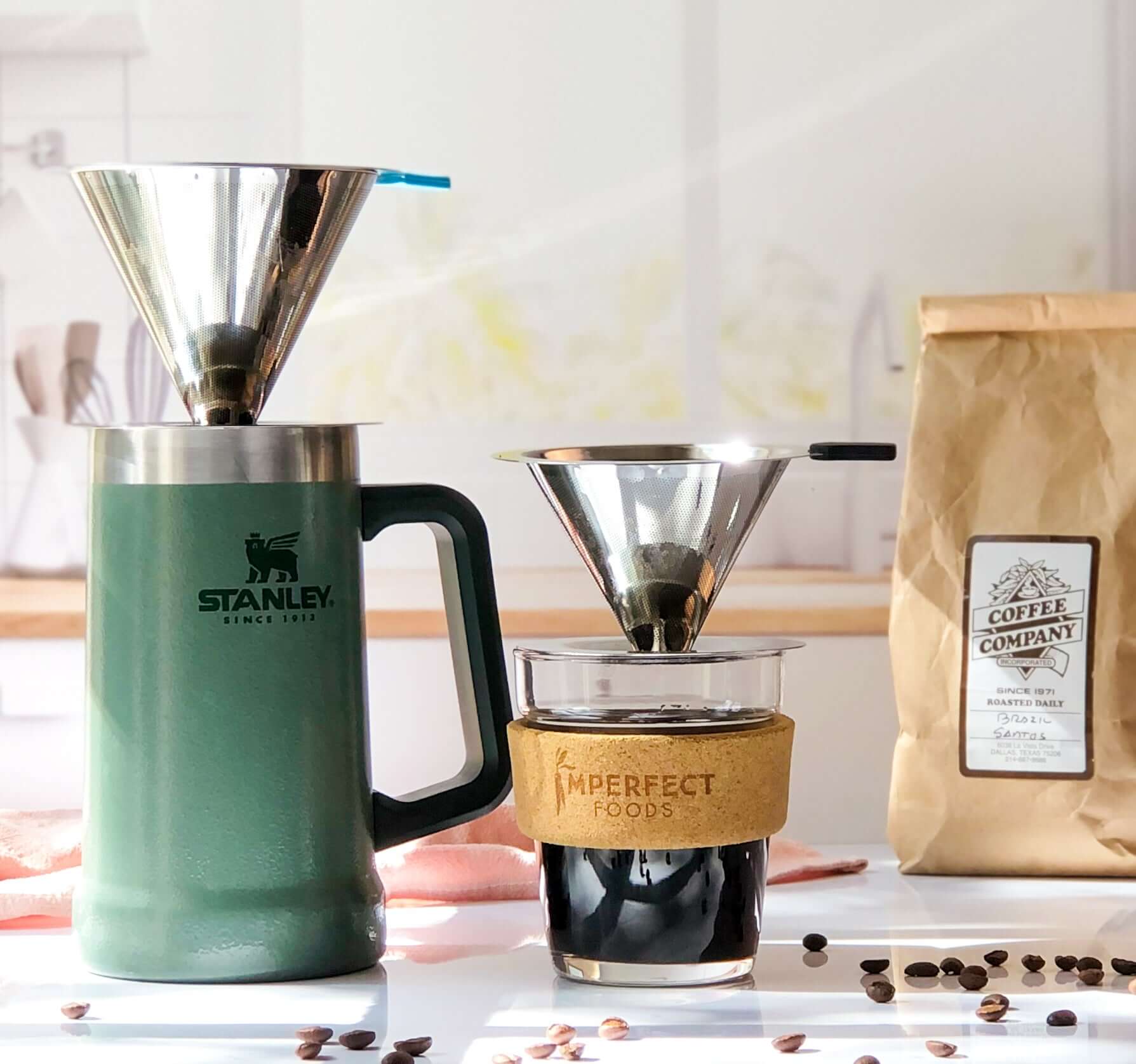 Stainless Steel Double Wall Pour Over Mesh Coffee Filter