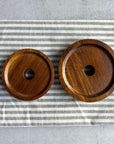 Wooden Acacia Drinking Lid with Straw Hole for Mason Jars(Regular or Wide Mouth)