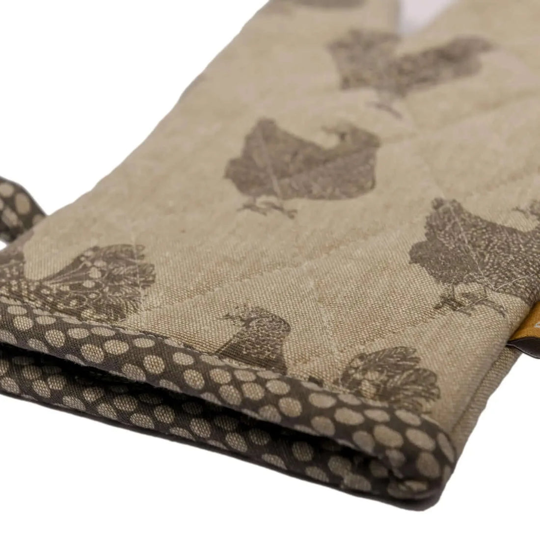 Henrietta Chicken Print Recycled Cotton Oven Mitt