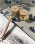 Long Handle Bamboo Dish Brush & Replacement Head (Set of 2)