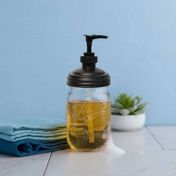 reCAP® BPA Free Plastic Soap Dispenser Lid for Mason Jars (Regular Mouth)