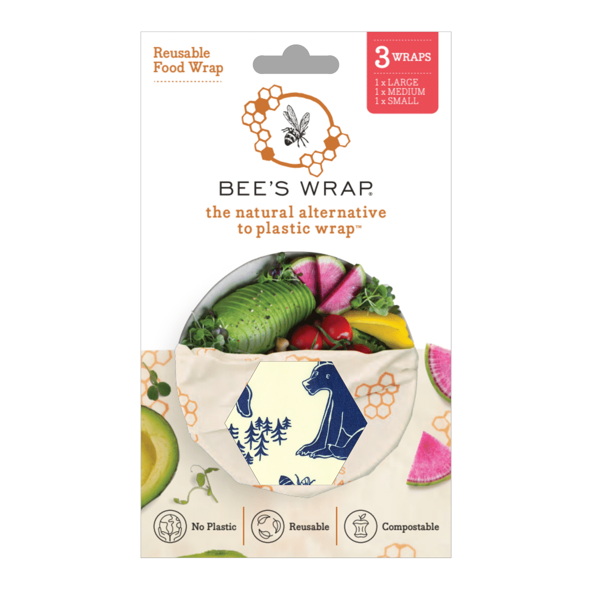 Bee&#39;s Wrap®: Assorted 3 Pack - Bees &amp; Bears