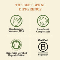 Bee's Wrap: Assorted 3 Pack - Herb Garden, Plant Based Wax