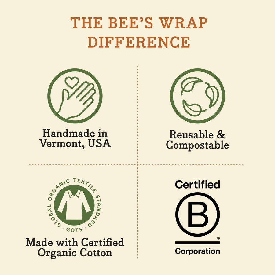 Bee's Wrap: Assorted 3 Pack - Herb Garden, Plant Based Wax