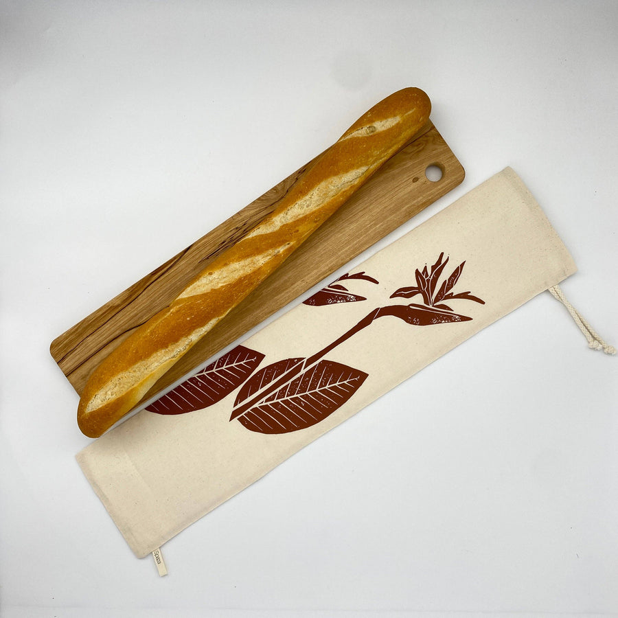 Beautiful Printed Baguette Crisp Crust Bag - Organic Cotton