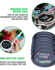 Chalk Tops Chalkboard Lid Inserts for Mason Jars (Regular or Wide Mouth)