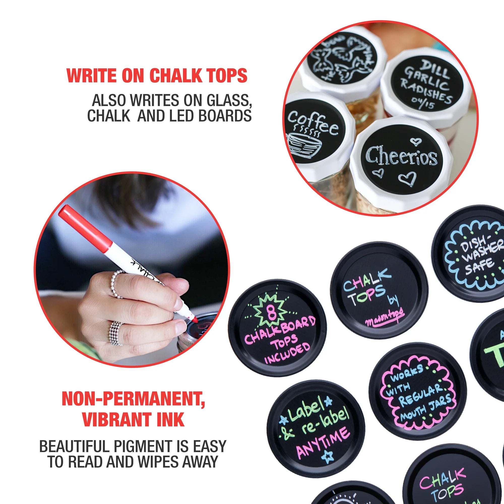 Liquid Chalk Markers for Chalkboard Mason Jar Lids | Buy Now