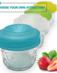 Trap Cap Fruit Fly Trap for Mason Jars - Set of 4 (Regular Mouth)