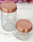 Rustic Copper Finish Mason Jar Lids Set of 4 (Wide Mouth - Jars Not Included)