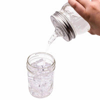 Liquor/Infusion Pour Spout Stainless Steel Lid for Mason Jars (Regular or Wide Mouth)