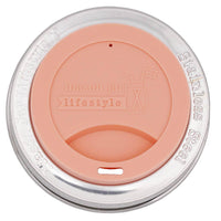 Silicone Drinking Lid with Stainless Steel Band for Mason Jars (Regular Mouth)