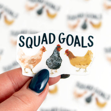 Squad Goals Small Clear Decal Sticker