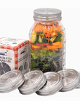 Stainless Steel Mason Jar Storage Lids w/Silicone Insert