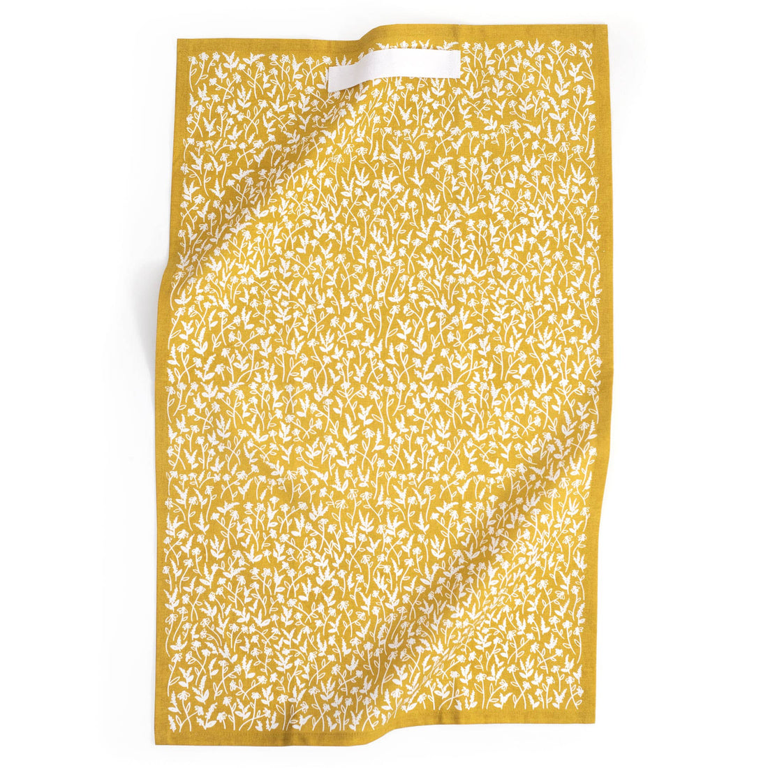 Mustard Tiny Floral Kitchen Towel