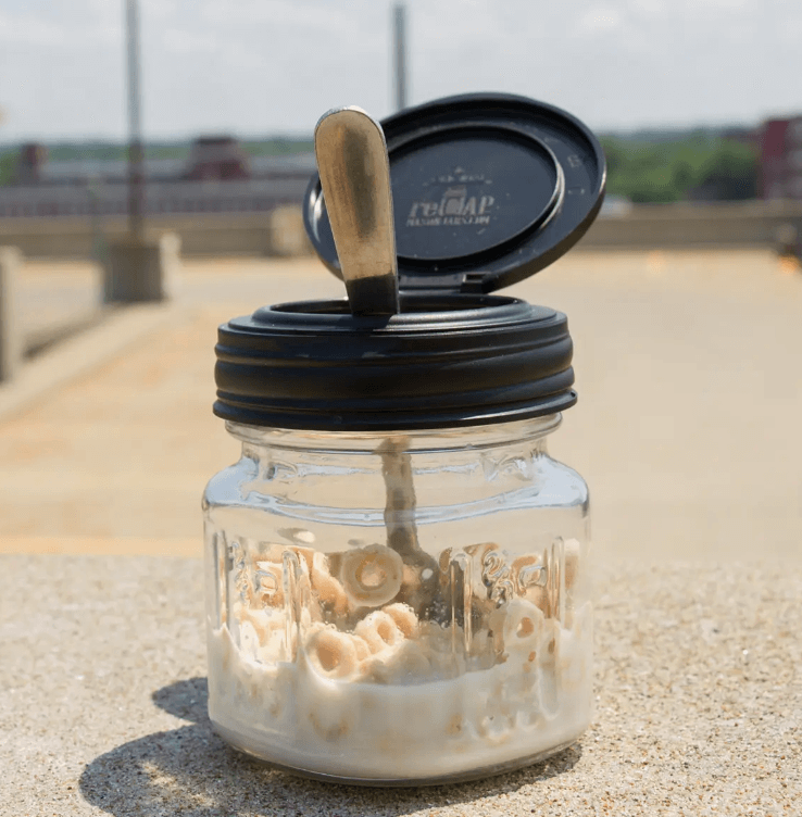 reCAP® Reusable Flip Cap Lid for Mason Jar Food Storage