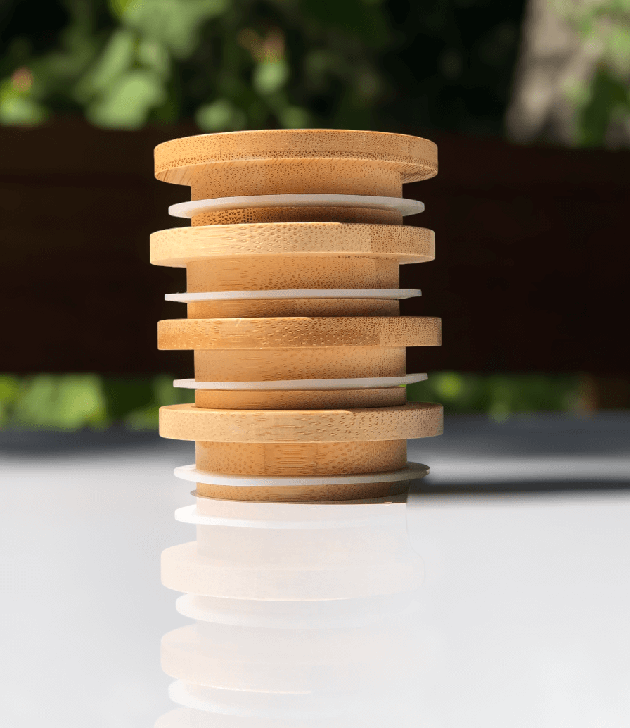 Bamboo Oui Lids: Fit French Yogurt Jars Perfectly! | Buy Now