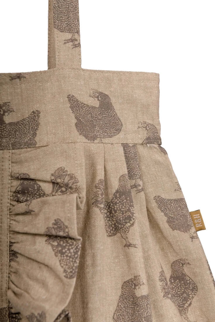 Henrietta Chicken Print Recycled Cotton Shopping Tote