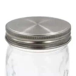 Stainless Steel Storage Lids Caps with Silicone Seals for Mason Jars (5 Pack, Regular Mouth)