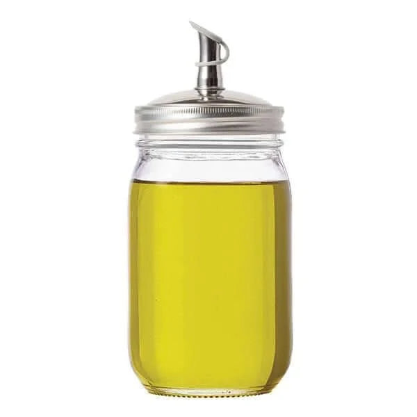 Stainless Steel Oil Cruet Lid Insert for Mason Jars