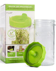 Mason Jar Sprouting Kit With Jar (Wide Mouth)