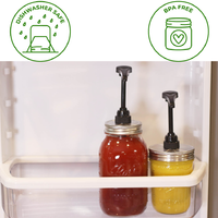 Food Grade Syrup, Honey, Ketchup, Mustard Dispenser Pump for Mason Jars