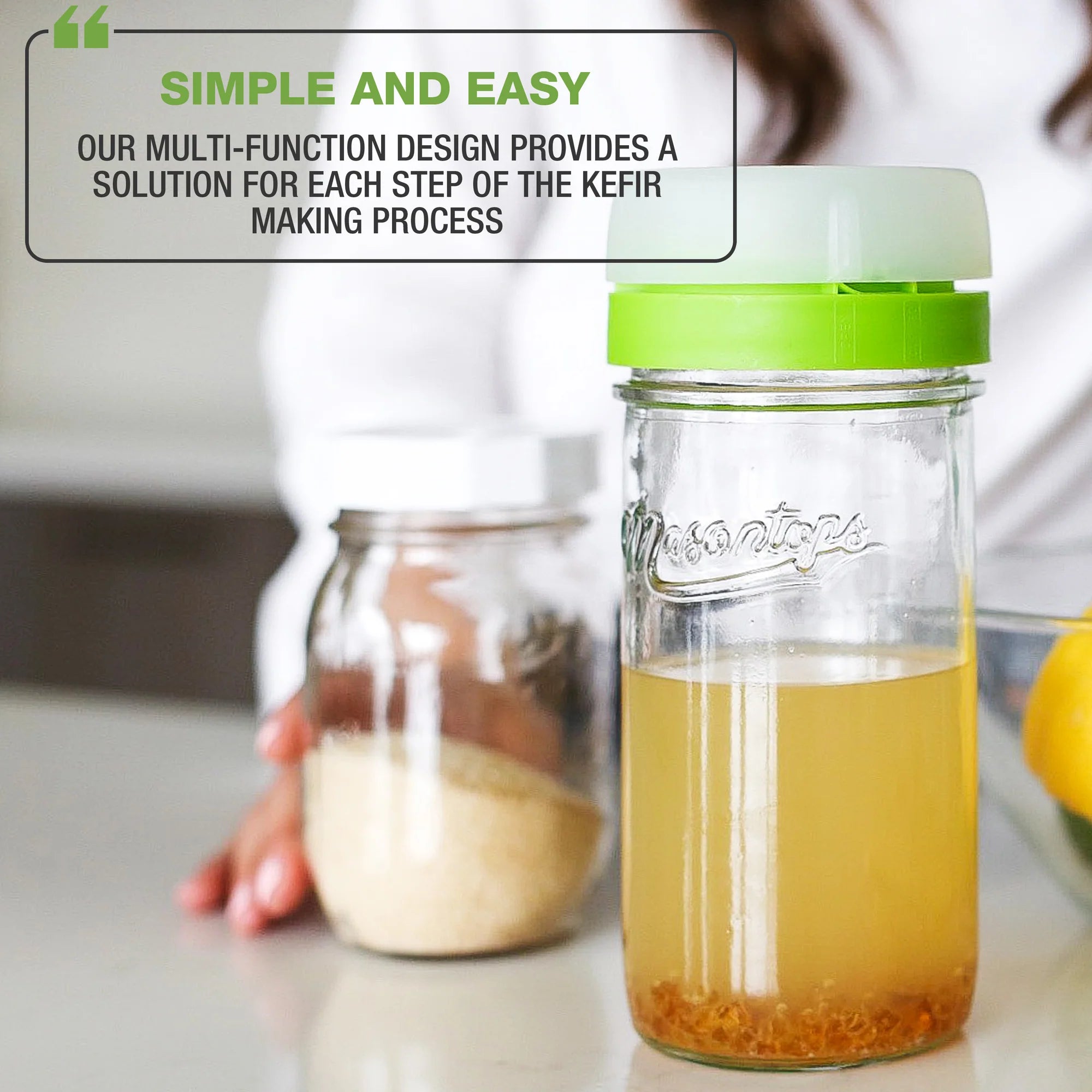 Mason Jar Water Kefir Brewing Lid - Masontops