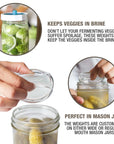 Pickle Pebbles Glass Fermentation Weights for Mason Jars (Regular or Wide Mouth)