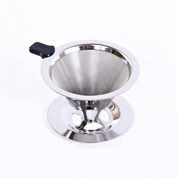 Stainless Steel Double Wall Pour Over Mesh Coffee Filter for Mason Jars (No Paper Filter Needed - Select Size)