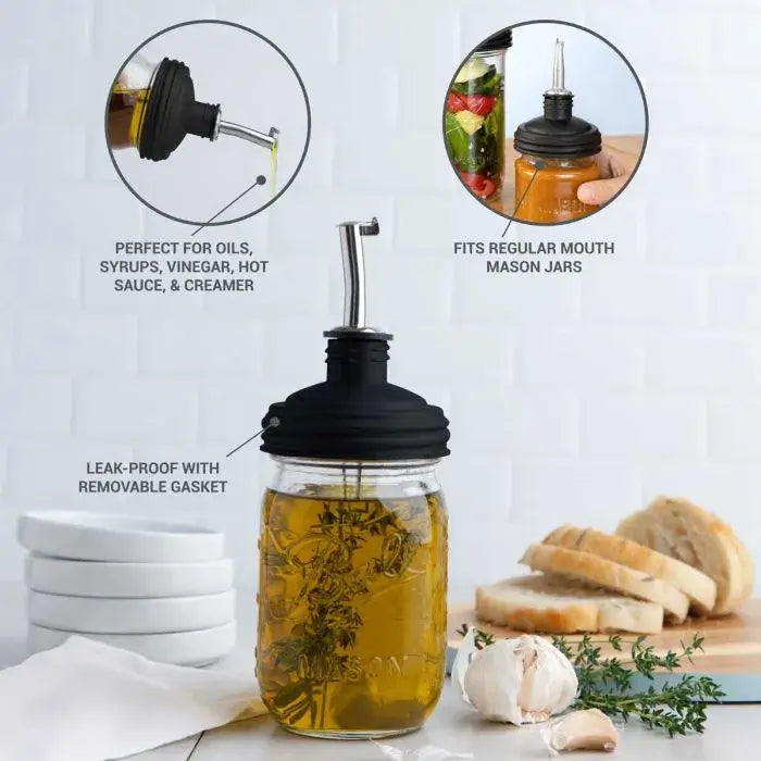 reCAP® Pour, Spout, and Tap Cruet Lid for Mason Jars