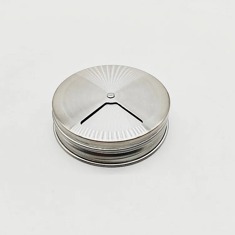 Stainless Steel Bulk Spice Lids for Mason Jars (Set of 4 - Wide Mouth or Regular Mouth)