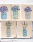 Farm Fresh Reusable Cleaning Cloths - Mason Jar Design (Set of 5)