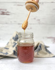 Wooden Honey Dipper Lid Kit for Mason Jars (Regular Mouth)