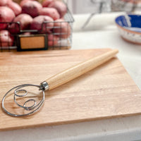 Wooden Handle Dough Whisk