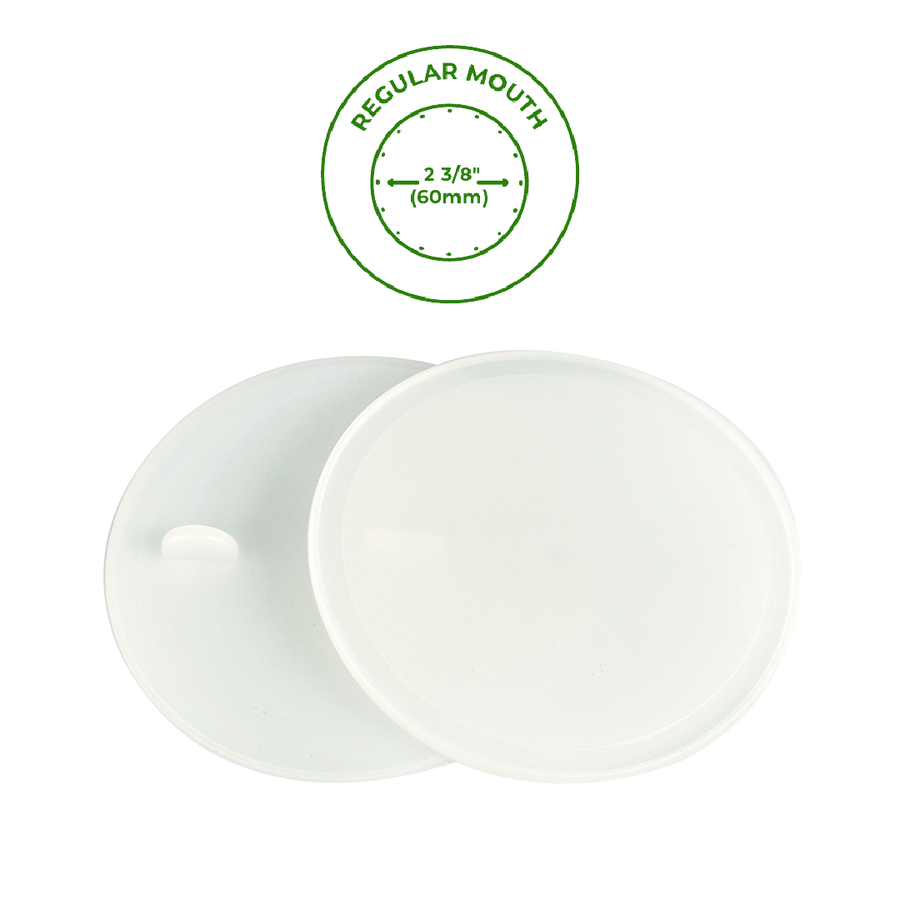 Platinum Cured, Leak Proof Silicone Sealing Lid Liners with Tab (Set of 10)