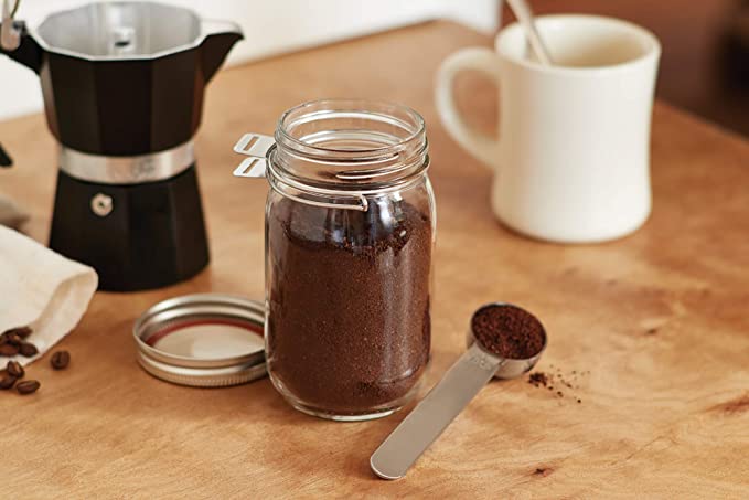 Clip On Coffee Scoop Attachment for Mason Jars