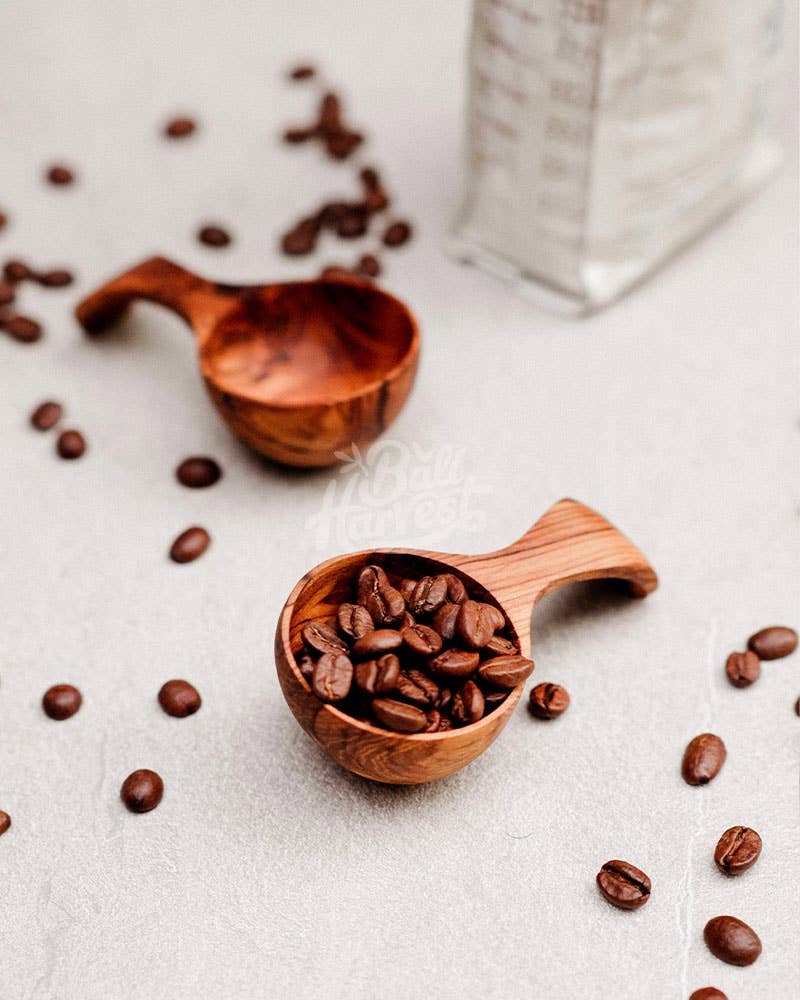 Reclaimed Teak Wooden Scoop With Curved Handle - Coffee, Flour, Sugar