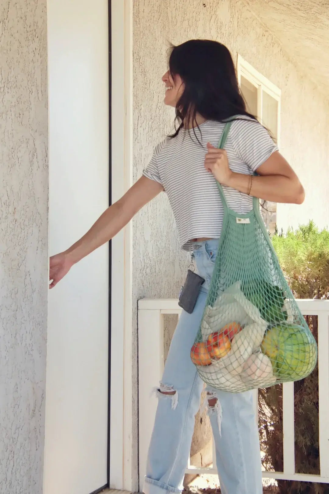 The "One Tripper" HUGE Reusable Mesh Market Bag | Me Mother Earth