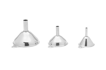 Stainless Steel Mini Funnel Set of 3 - Perfect for Narrow Neck Bottles