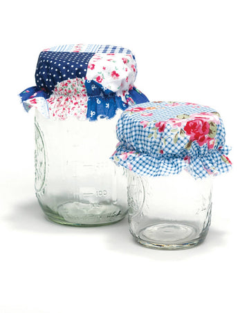 Handmade Cotton Mason Jar Bonnets (4 Pack)