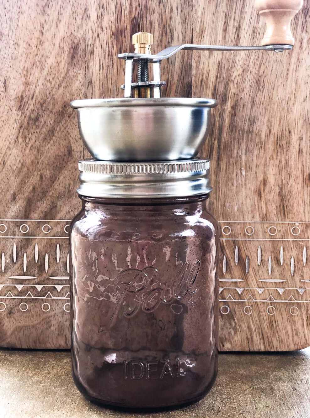 Rust-Proof Coffee, Spice, & Salt Grinder Lid for Mason Jars