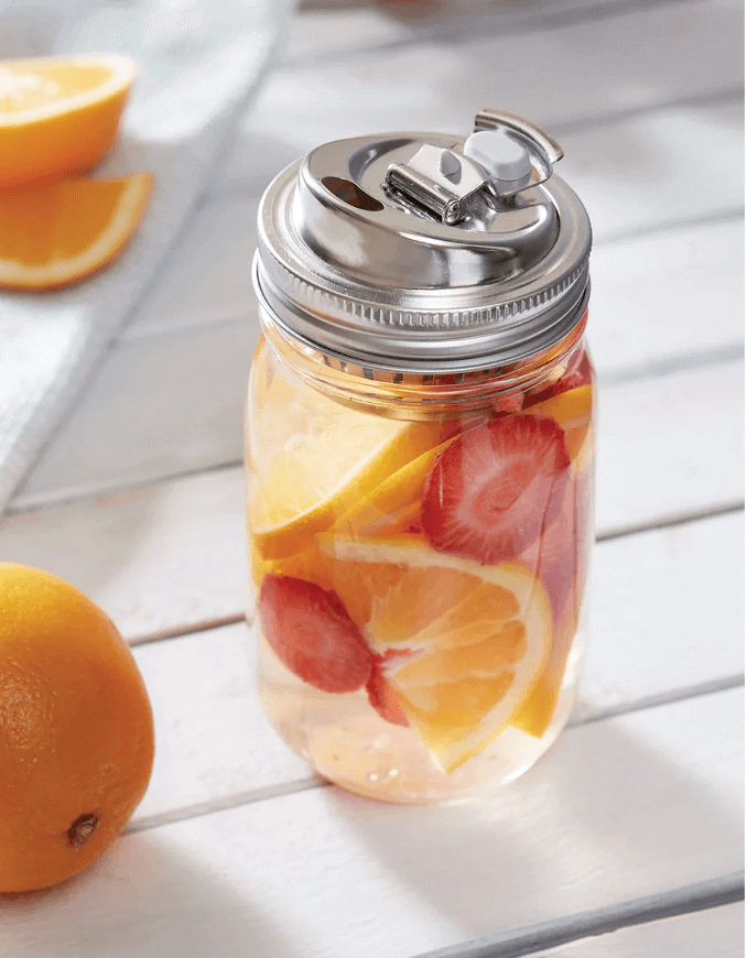 2-1 Fruit Infusion Lid for Regular Mouth Mason Jars (jar not included)