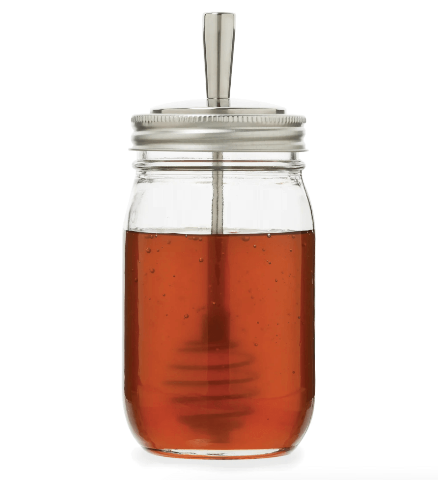 Jarware Metal Honey Dipper Lid Insert for Mason Jars