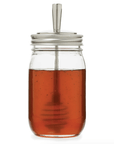 Jarware Metal Honey Dipper Lid Insert for Mason Jars