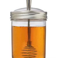 Honey Dipper Lid Attachment for Mason Jars